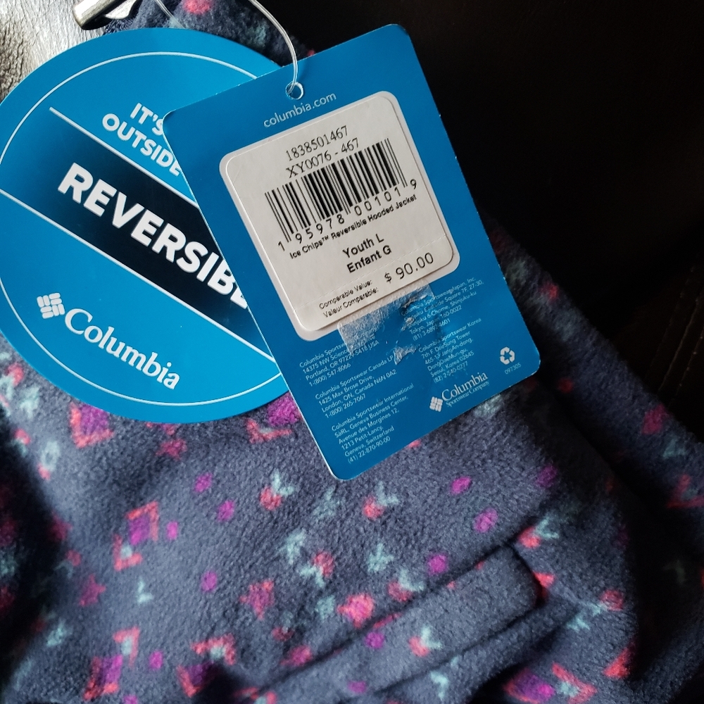 NWT Navy Columbia coat ~ youth Large - Picture 4 of 4